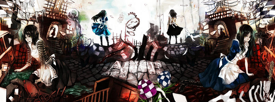Graffito Digital Art - American McGees Alice by Super Lovely