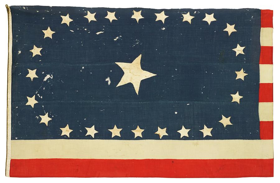 American National Flag Commemorating Arkansas Painting by MotionAge Designs