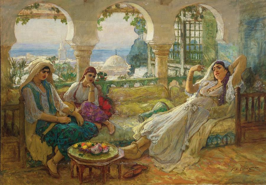 American On The Terrace Painting by Frederick Arthur