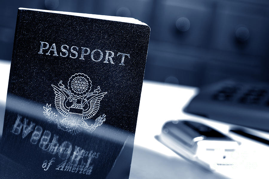 American Passport at Immigration Office Photograph by Olivier Le Queinec