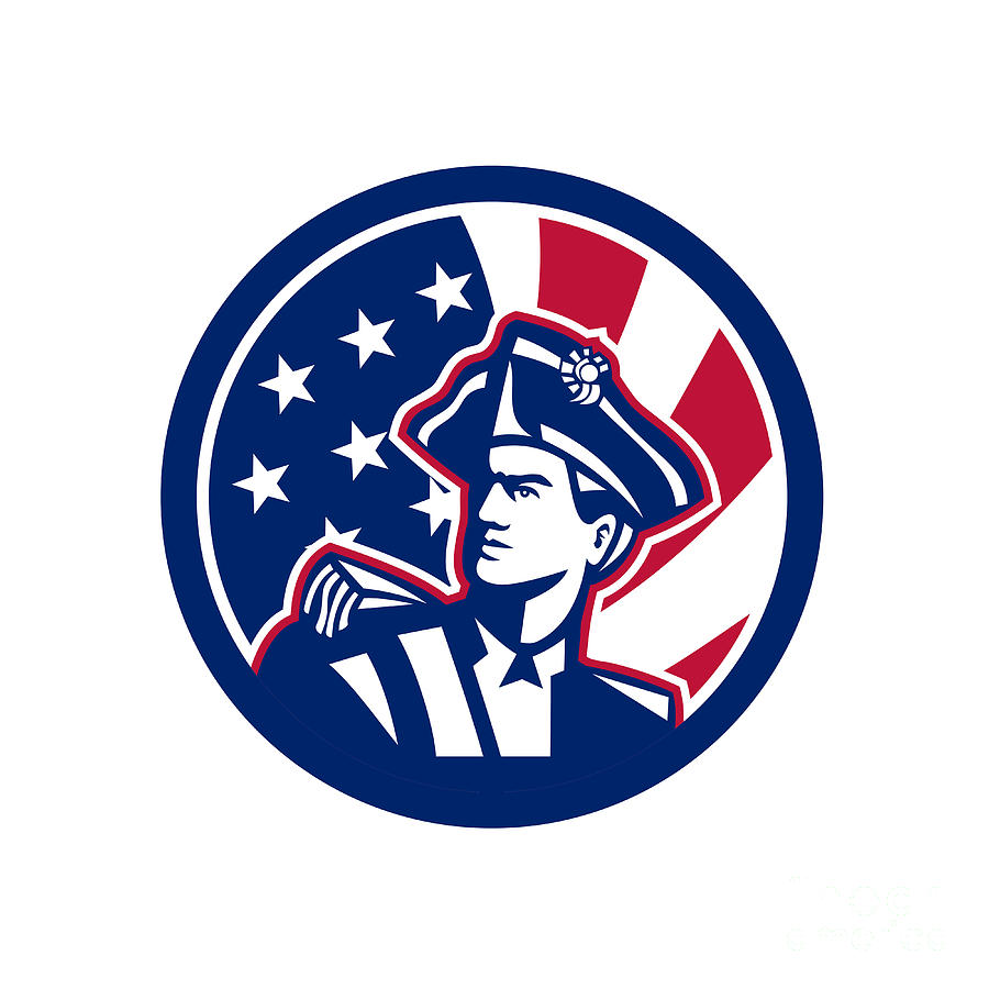 American Patriot USA Flag Icon Digital Art by Aloysius Patrimonio ...