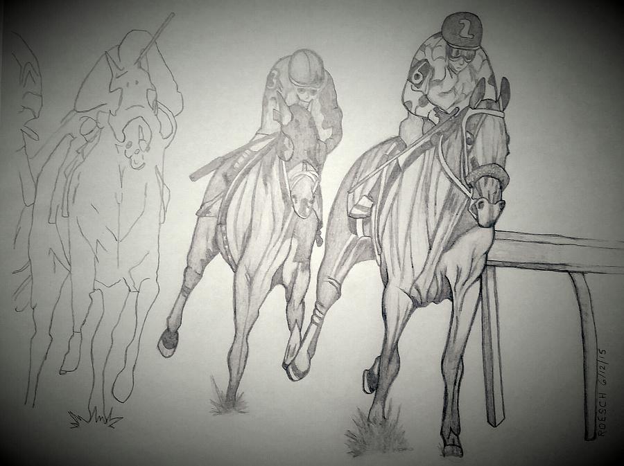 Horse Drawing - American Pharoah by Roesch