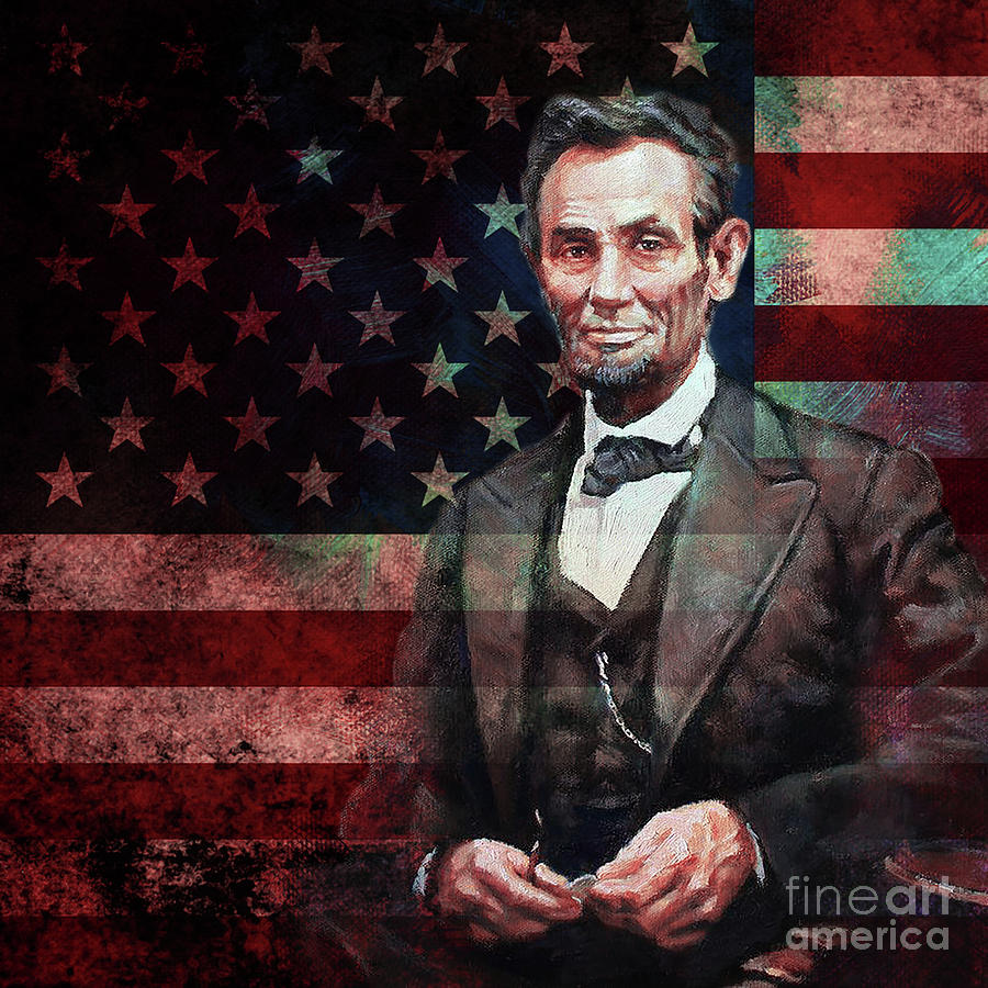 American President Abraham Lincoln 01 Painting by Gull G