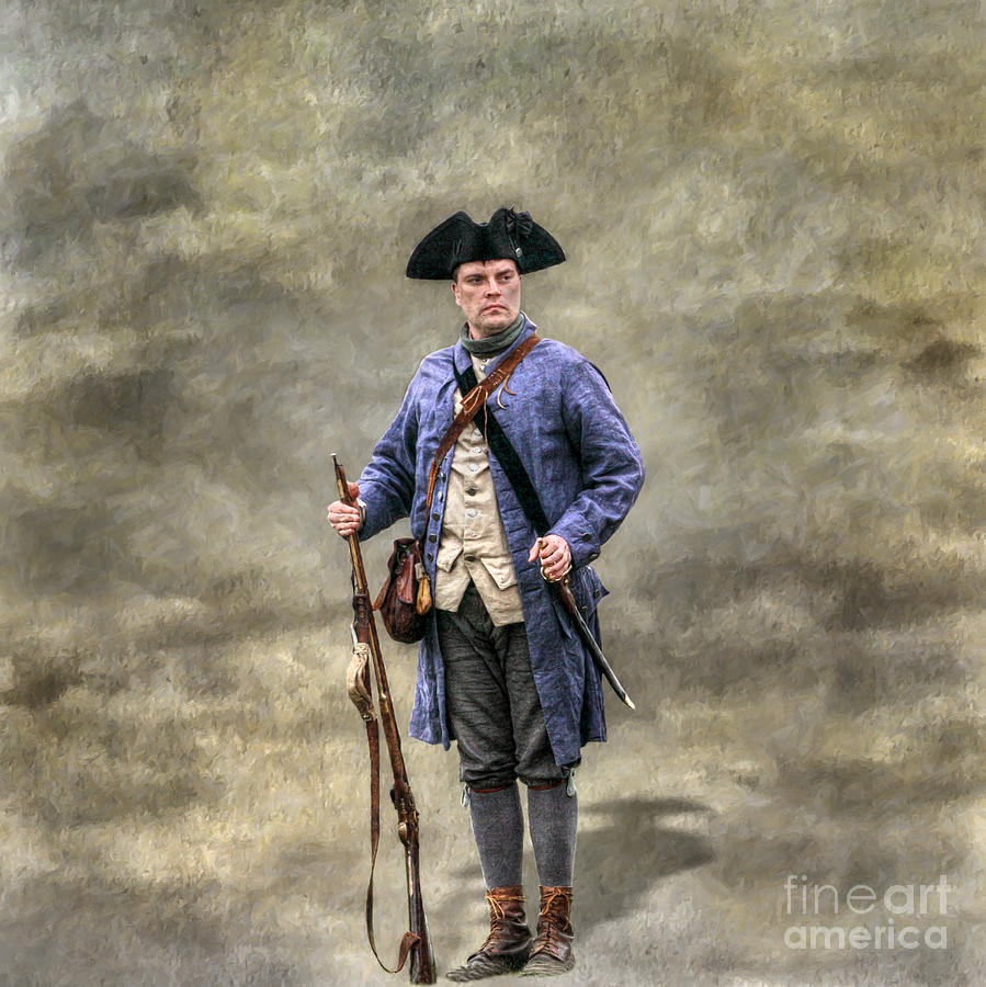 American Revolution Colonial Militia Soldier Digital Art by Randy Steele