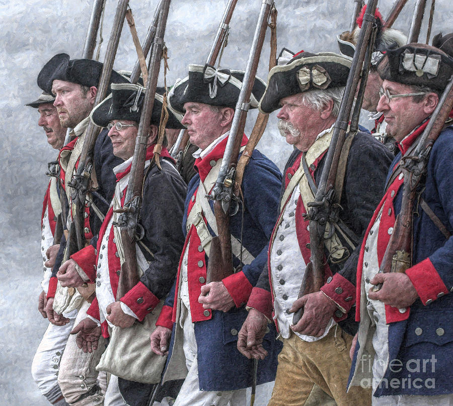 Revolutionary War Soldiers Marching