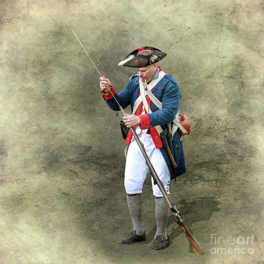 Continental Army Digital Art - American Soldier Revolutionary War by Randy Steele