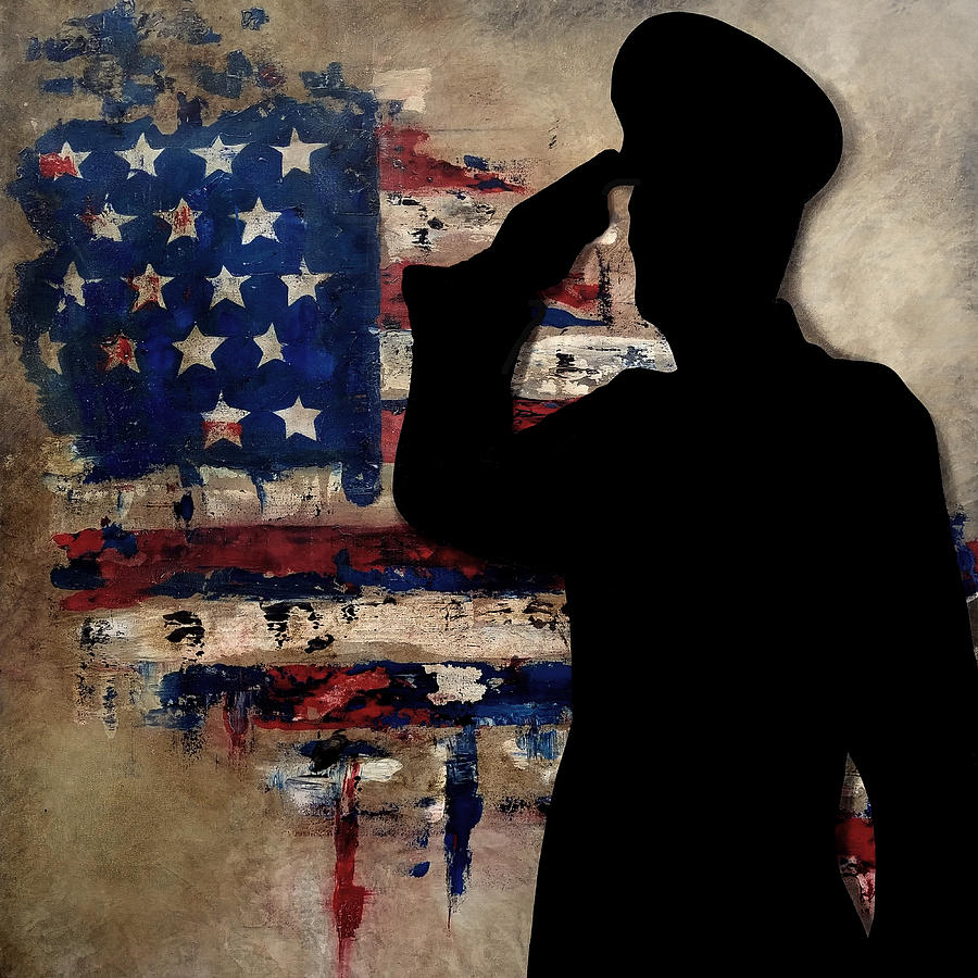 American Soldier Painting by Tom Fedro