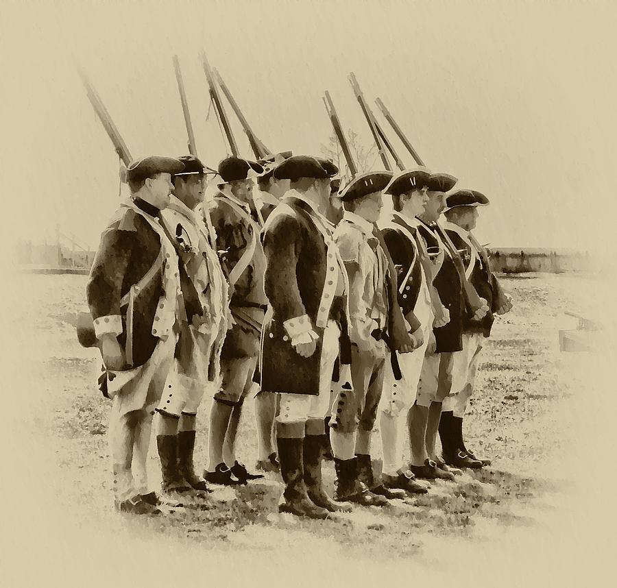 American Soldiers at Fort Mifflin Photograph by Bill Cannon