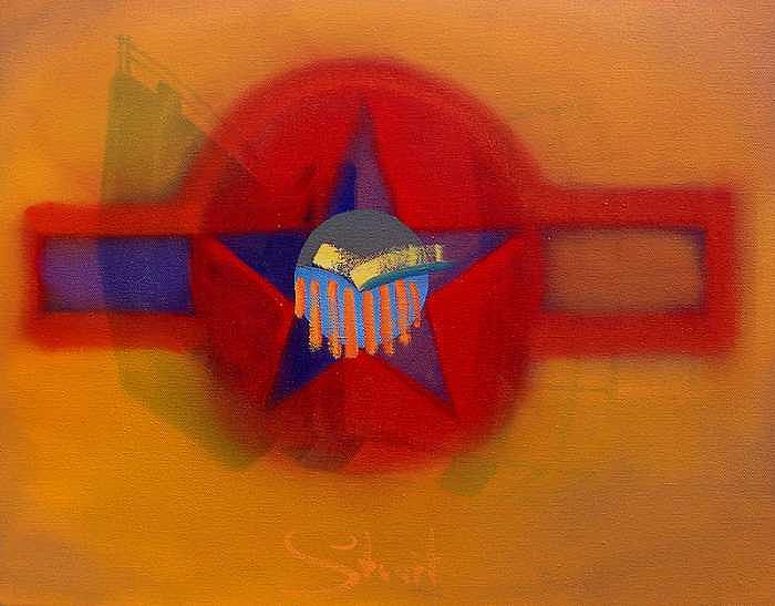 American Sub Decal Painting by Charles Stuart American Sub Decal Painting by Charles Stuart