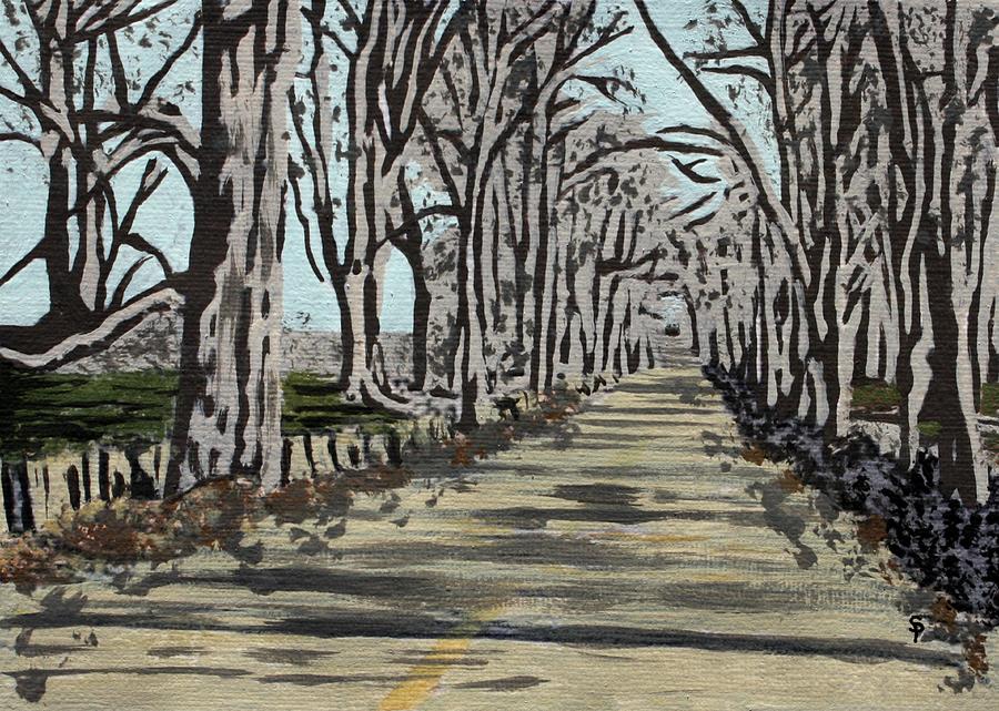 Tree Painting - Americana No.3 Rural Road No.5 by Sheri Parris