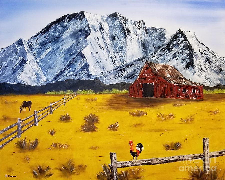 Americana - Plains of Colorado Painting by Bev Conover