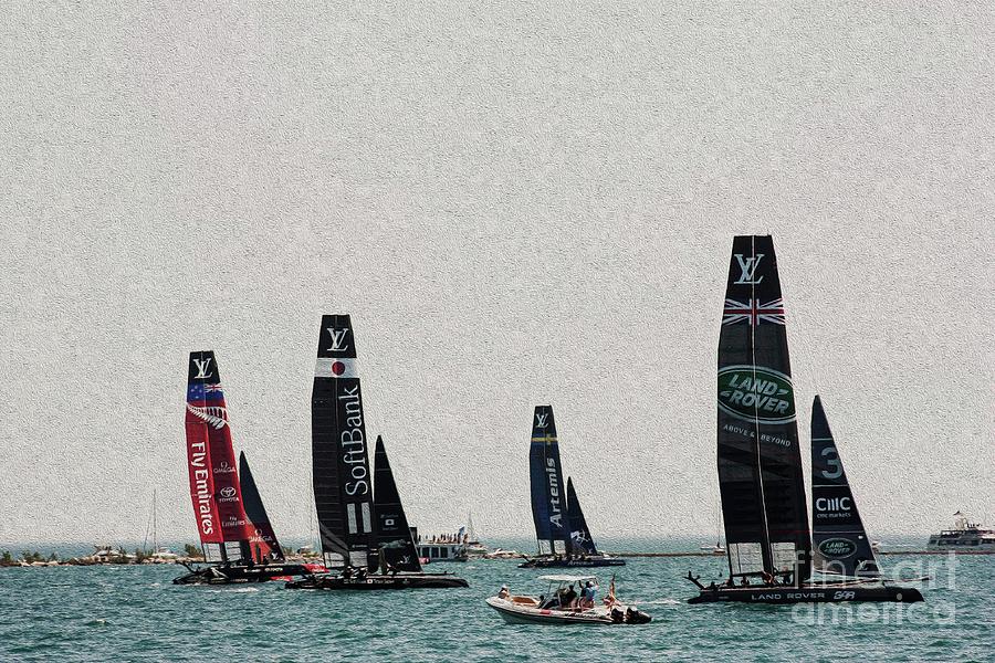 Americas Cup Boats Photograph by David Bearden