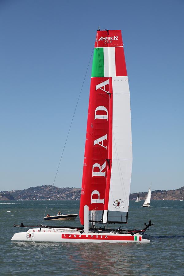 San Francisco Photograph - Americas Cup in San Francisco - Italy Luna Rossa Paranha Sailboat - 5D18216 by Wingsdomain Art and Photography