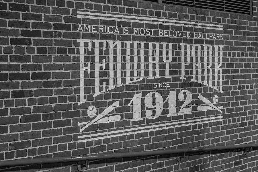 Americas Most Beloved Ballpark - Fenway BW Photograph by Susan Candelario