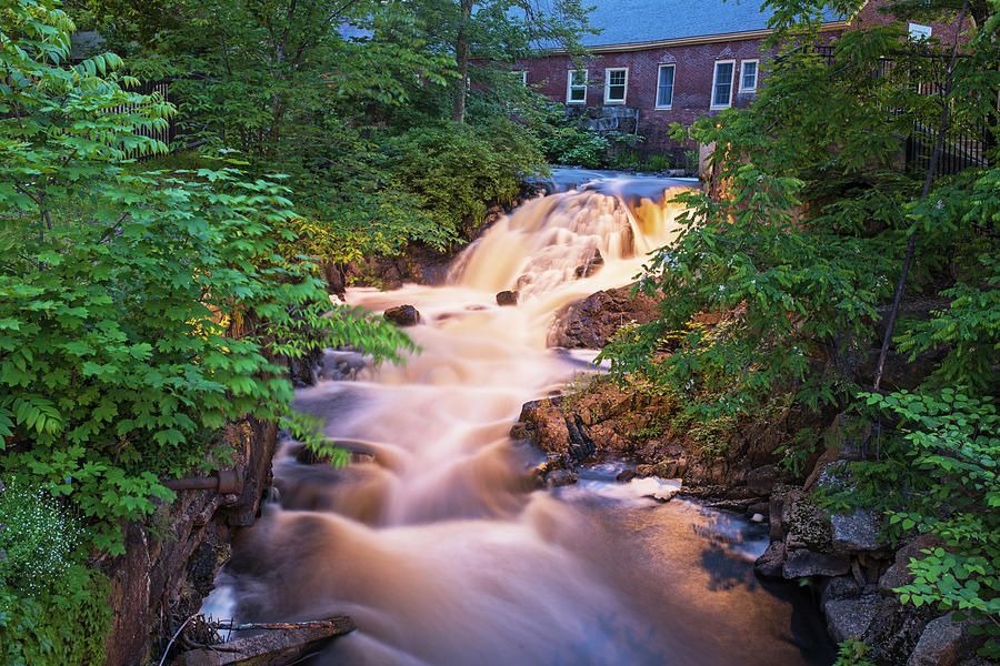 Amesbury MA Waterfall Powwow River smooth Photograph by Toby McGuire