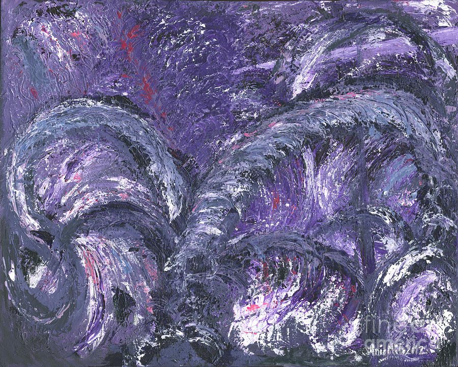 Amethyst is the Color of your Energy Painting by Ania M Milo