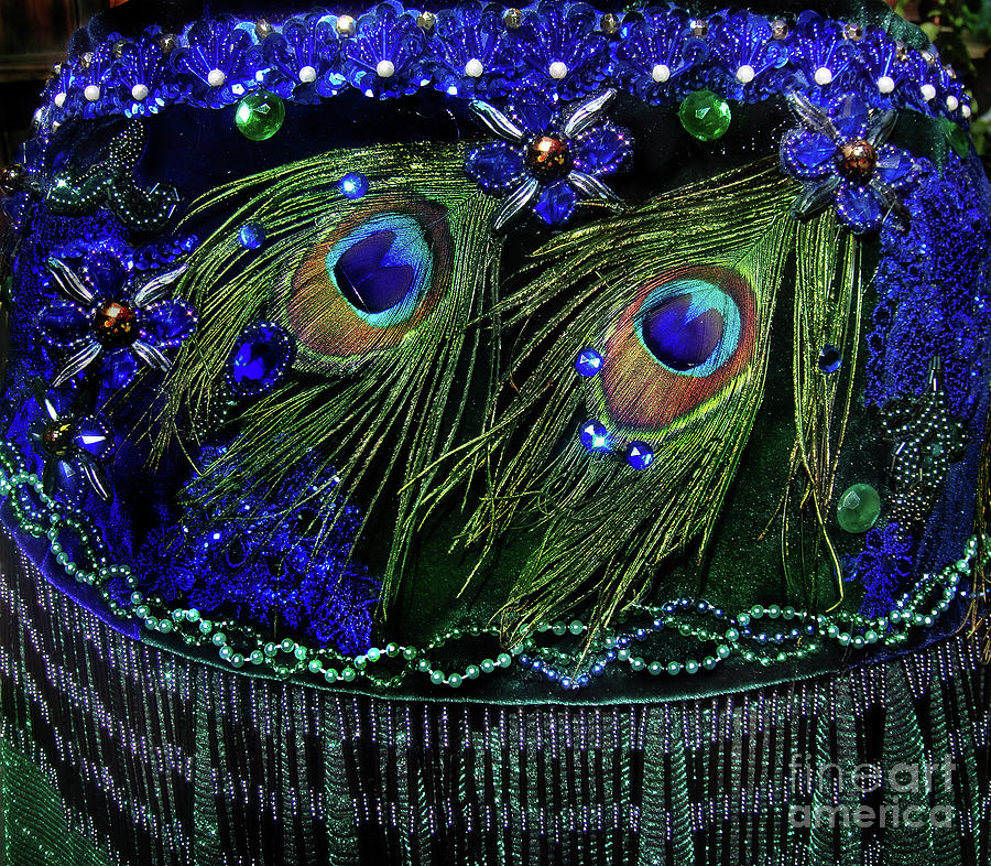 Ameynra Belly Dance Fashion Beadwork Peacock Feathers Photograph By Sofia Goldberg Fine Art 9908