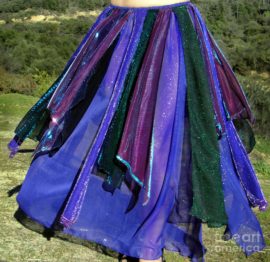 Womens Pencil Skirt, Blue, Peacock Design | Anke Wonder