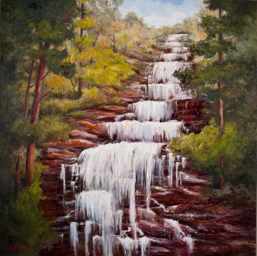 Amicalola Falls Painting by Glenda Cason