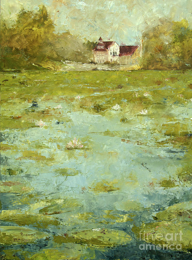 Impressionism Painting - Amidst the Lillies by Paint Box Studio