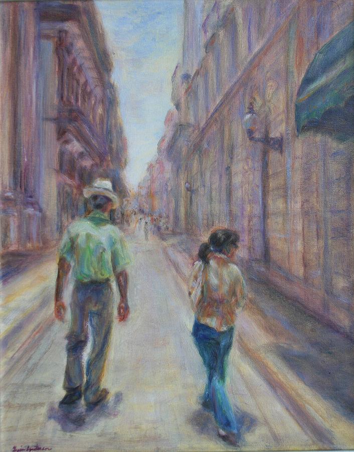 Amigos en Havana Painting by Quin Sweetman