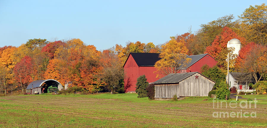 Amish Barn and Fall Color 5812 Photograph by Jack Schultz