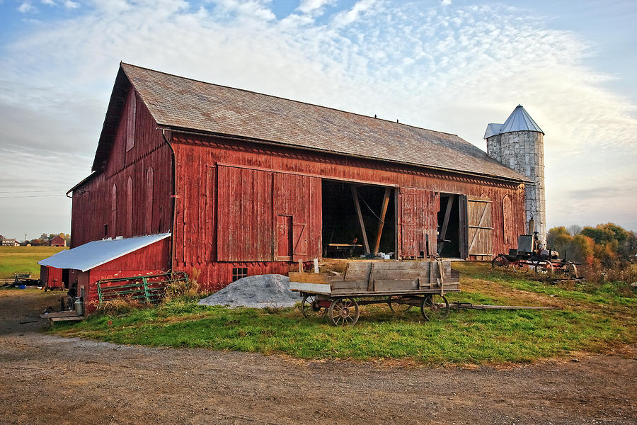 Architecture Photograph - Amish Barn At Sunrise by Marcia Colelli