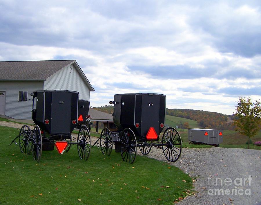 Amish Country Carts Autumn Photograph by Charlene Cox - Fine Art America