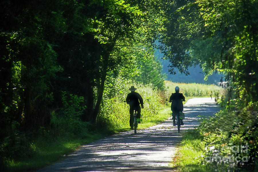 Amish Couple on Bicycles Photograph by David Arment