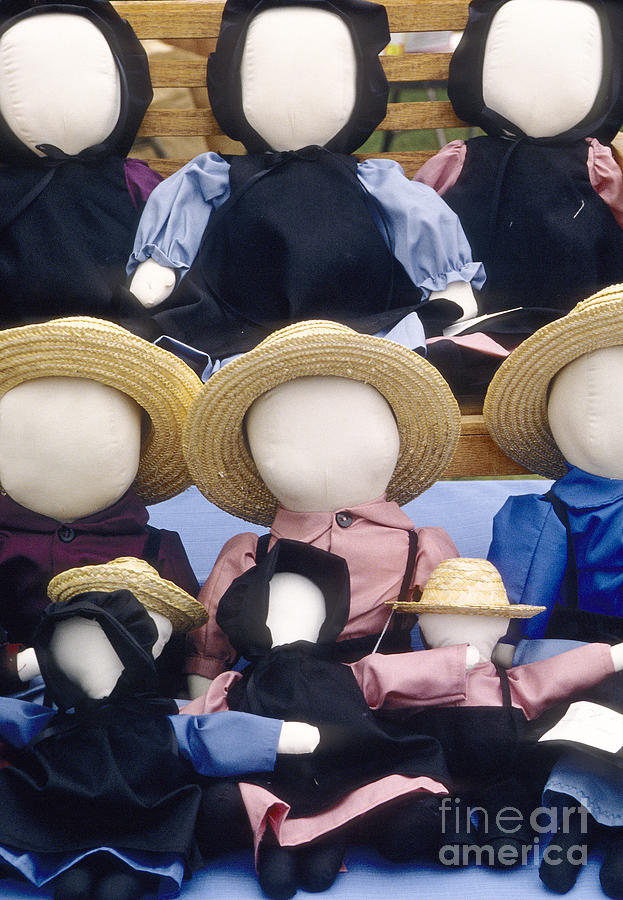 Doll Photograph - Amish Dolls by Nancy Hoyt Belcher