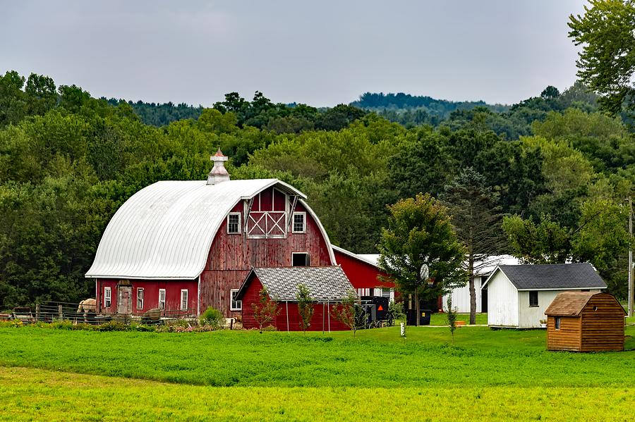 Nature Photograph - Amish Farm in Wisconsin by Mountain Dreams