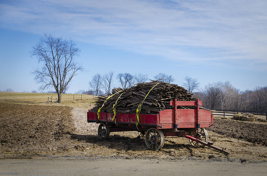 Farm Photograph - Amish Farm Wagon - Lancaster County Pennsylvania by Bill Cannon