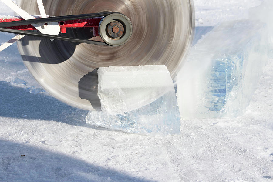 Amish Ice Cutting Photograph by Brook Burling