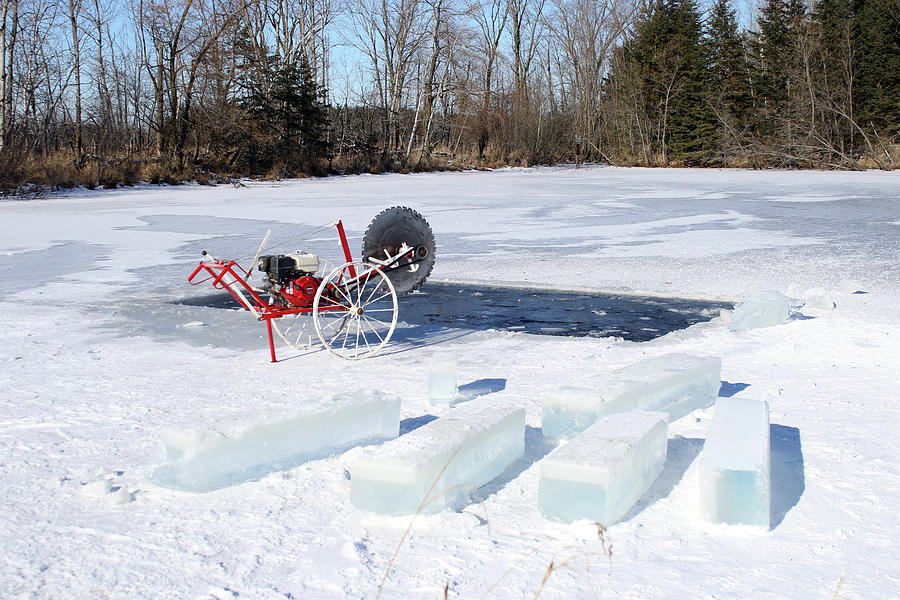 Amish Ice Harvest 3 Photograph by Brook Burling