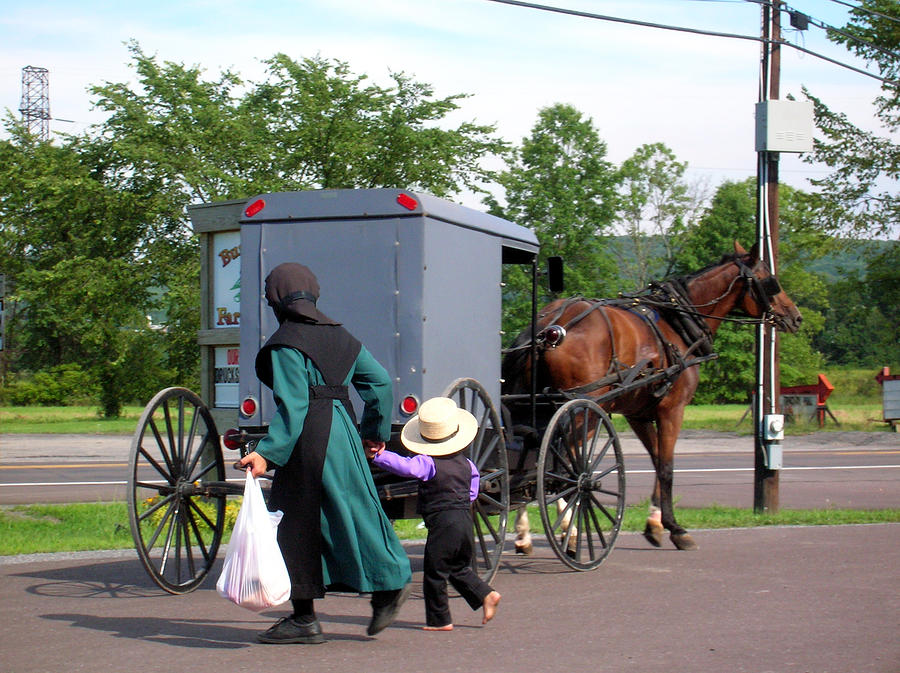 Amish Mother and Son Photograph by George Jones
