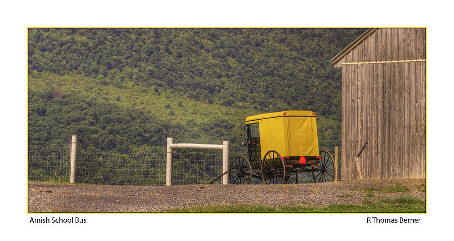 Amish School Bus Photograph by R Thomas Berner