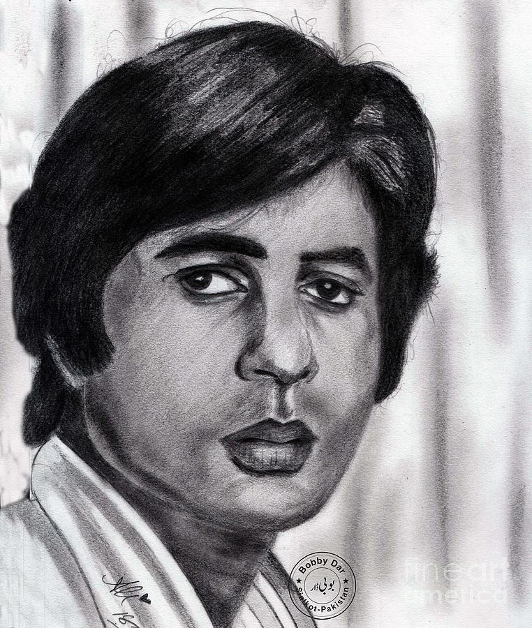 Portrait Drawing of Amitabh Bachchan By Me. : r/drawing