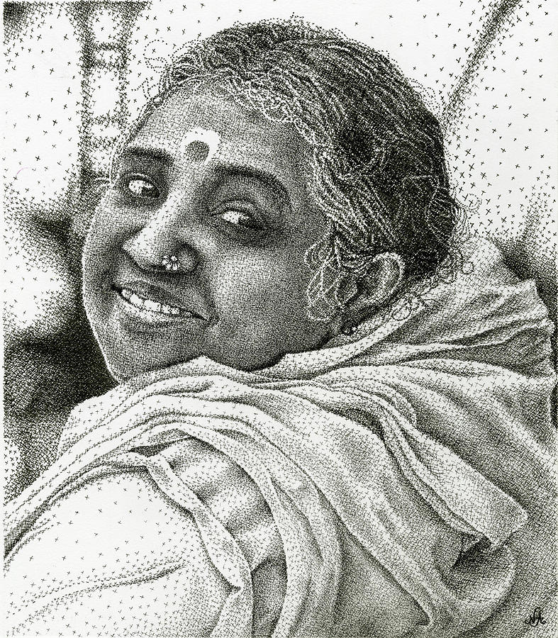Amma Drawing by Nathalie Ando Fine Art America