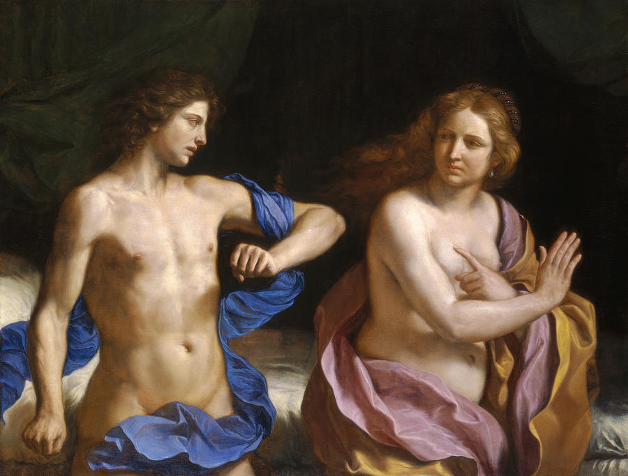 Amnon and Tamar Painting by Guercino