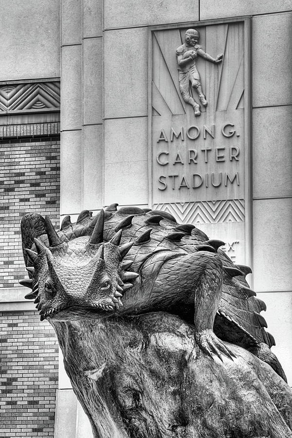 Amon G Carter Stadium Black and White Photograph by JC Findley