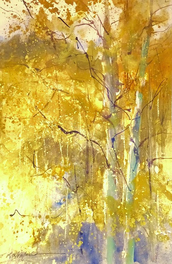 Among the Aspens Painting by Sandra Strohschein