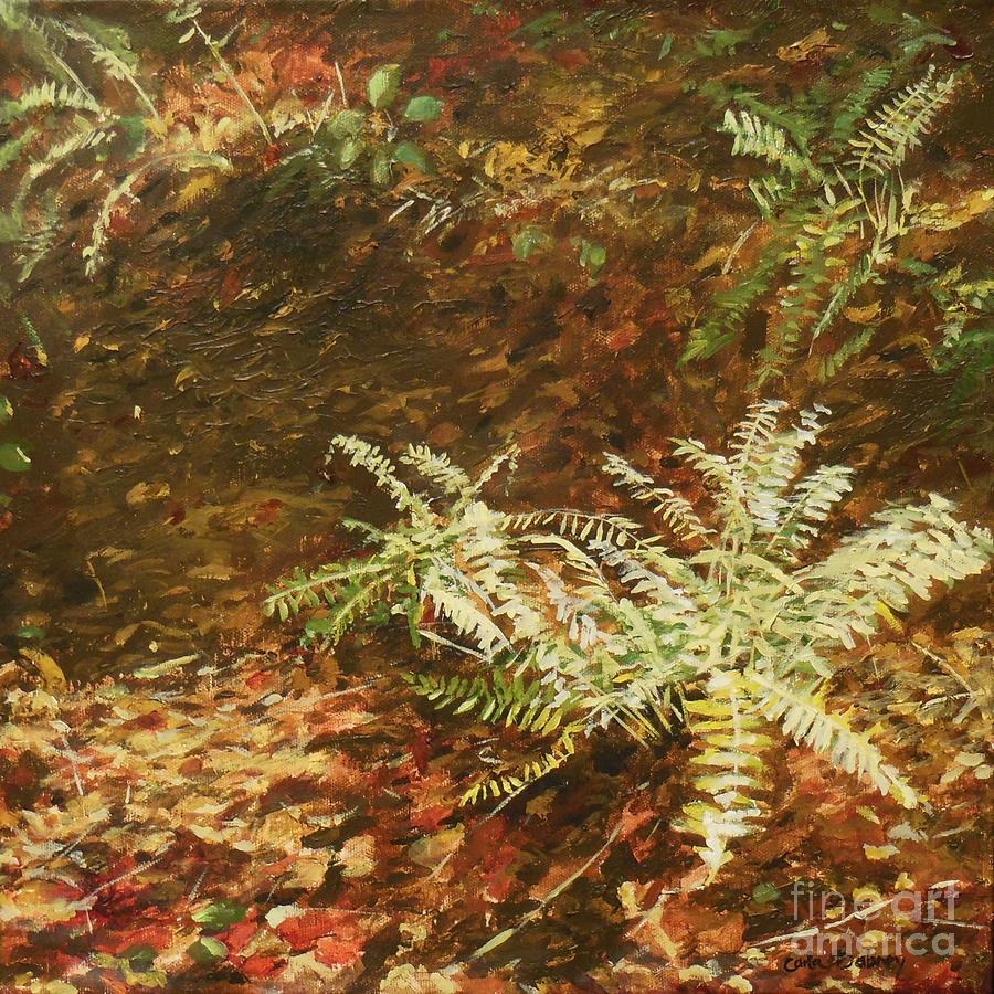 Ferns Painting - Among the Leaves by Carla Dabney Ferns Painting - Among the Leaves by Carla Dabney