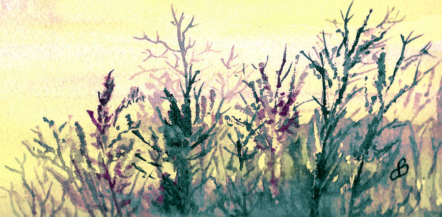 Among The Reeds Painting by Brenda Owen