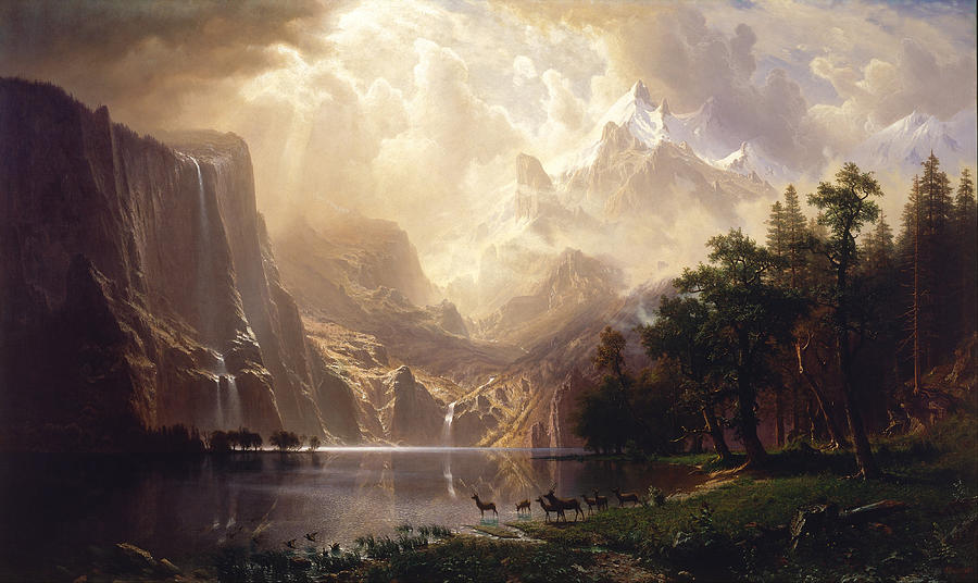 Albert Bierstadt  Painting - Among The Sierra Nevada Mountains #2 by Albert Bierstadt