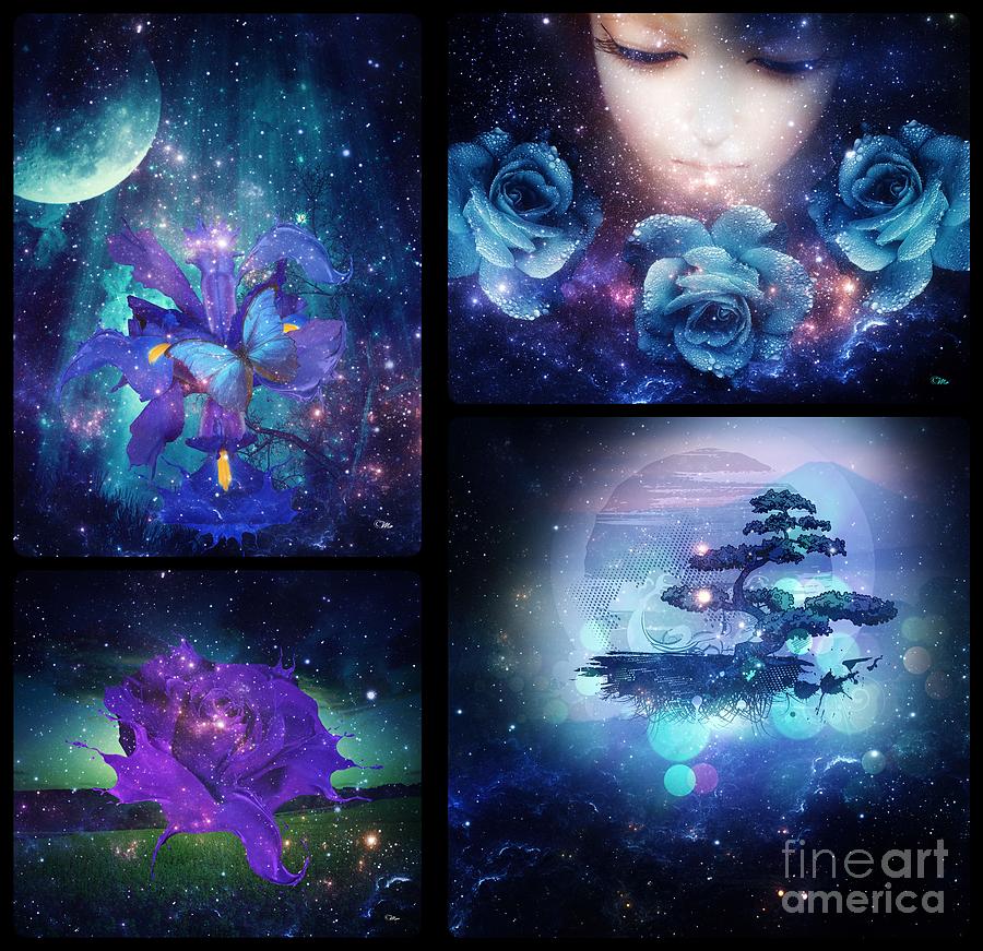 Space Digital Art - Among the Stars Series by Mo T