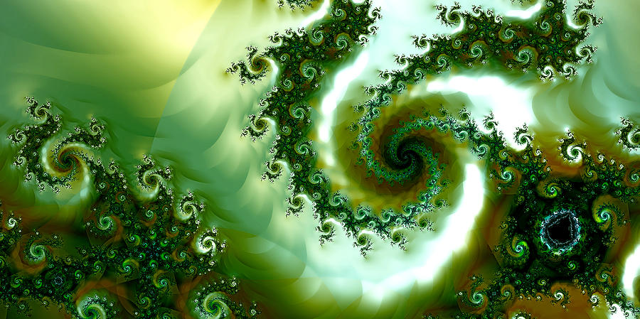 Abstract Digital Art - Amongst the seaweed by Sharon Lisa Clarke