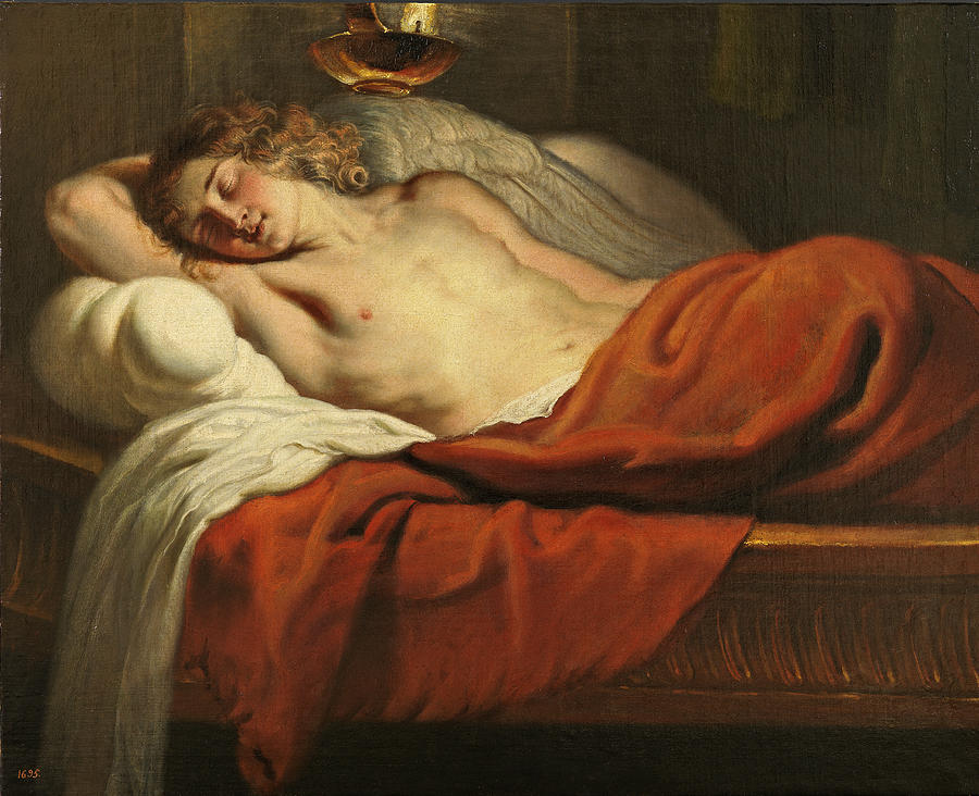 Amor Asleep Painting by Erasmus Quellinus II