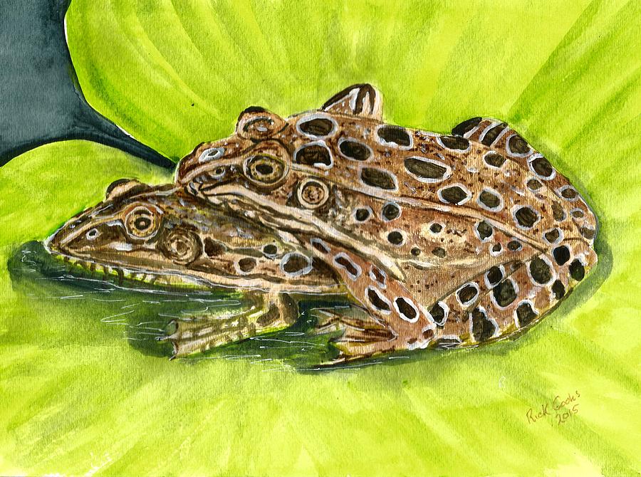 Frog Painting - Amore de Marsh by Richard Goohs