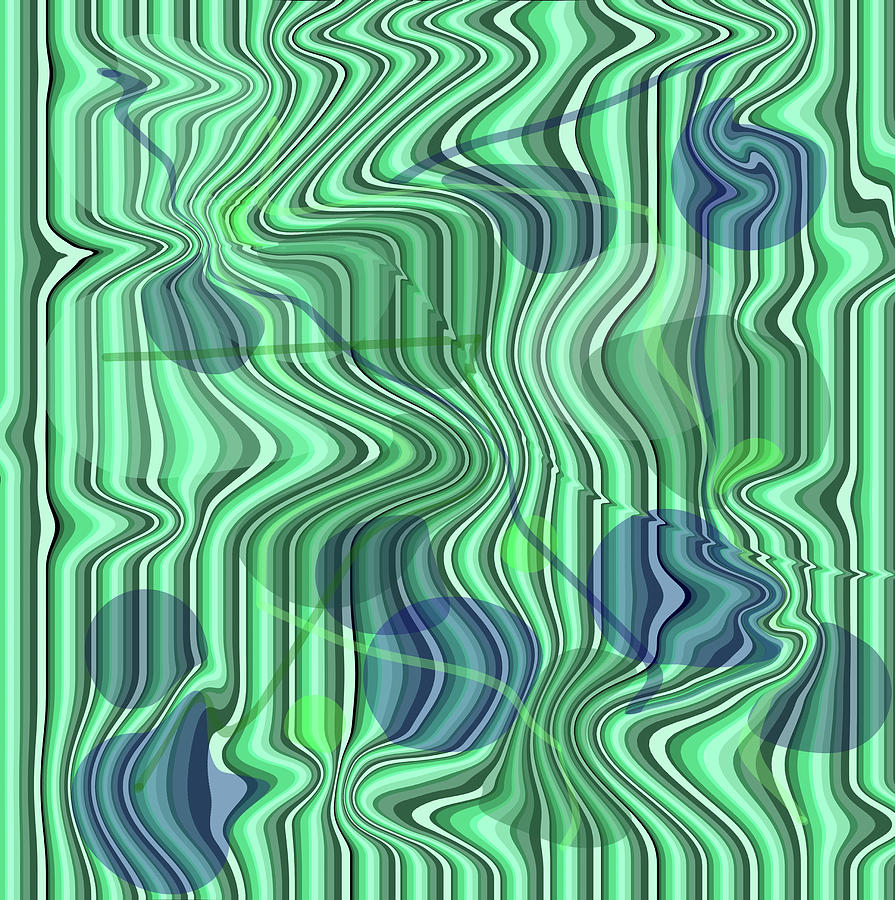 Amorphous Green Digital Art by Mary Bedy
