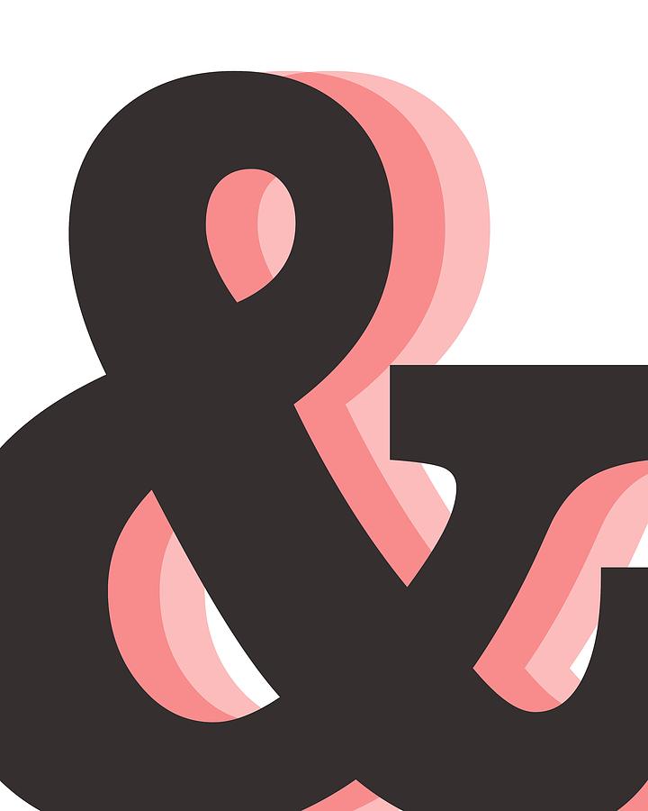 Ampersand - And Symbol 2 - Minimalist Print Mixed Media by Studio Grafiikka